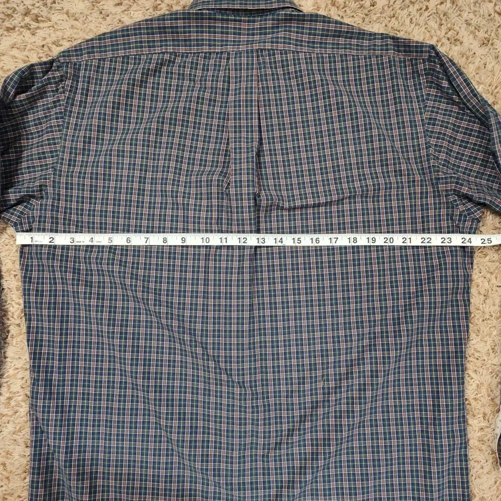 Ralph Lauren Men Size‎ M Blake Plaid Oxford Long Sleeve Button Up Shirt